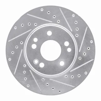 R1 Concepts EDZ-63019R Brake Rotor Drilled and Slotted Silver